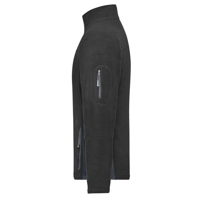 James and Nicholson James and Nicholson Men's Strong Work Fleece Jacket in Black - 3