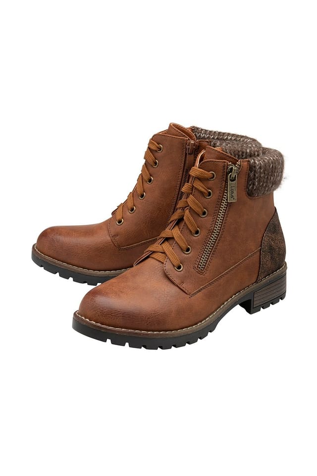 Lotus Lotus Women's 'Emmeline' Lace-Up Ankle Boots in Tan - 2