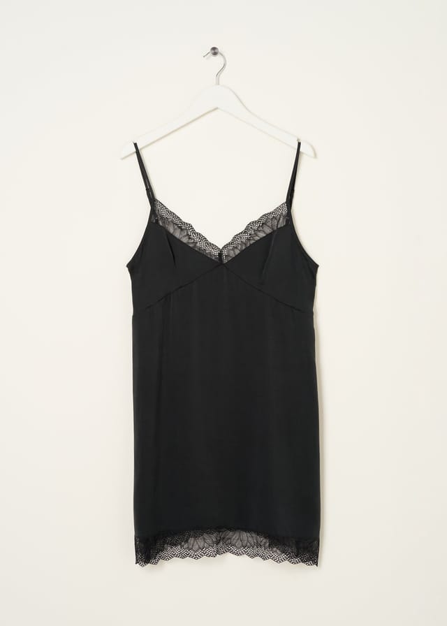 Truly Truly Women's Silk Nightdress in Black - 2