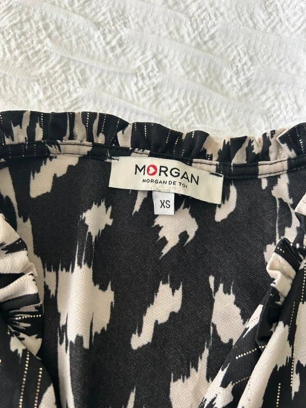 Morgan Vintage Morgan long sleeve peplum style top XS