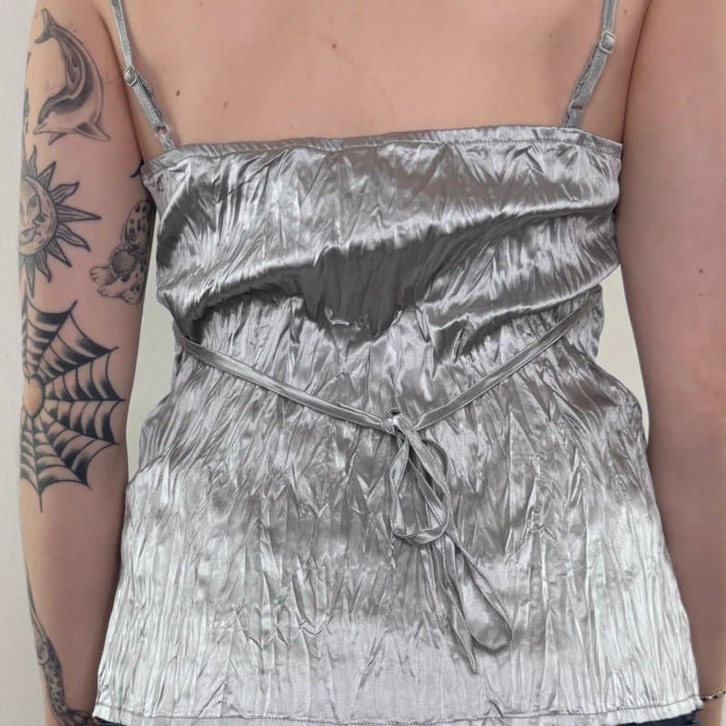 Bay Y2K vintage Bay crinkle satin cami top