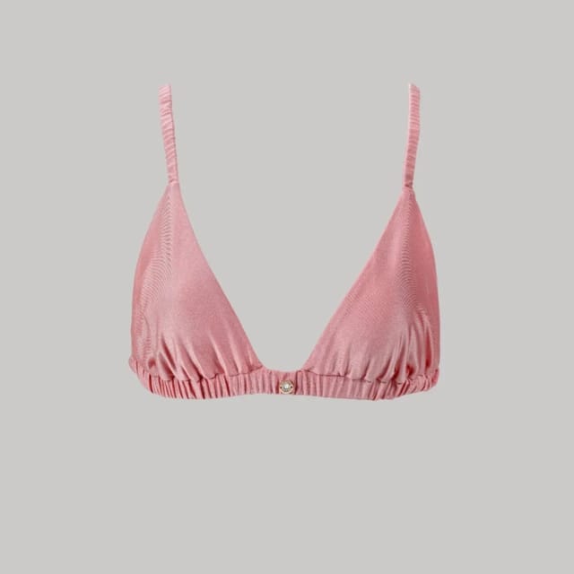 Decolet the Label Decolet the Label Women's Yasmin Triangle Bikini Top in Pink Musk - 2