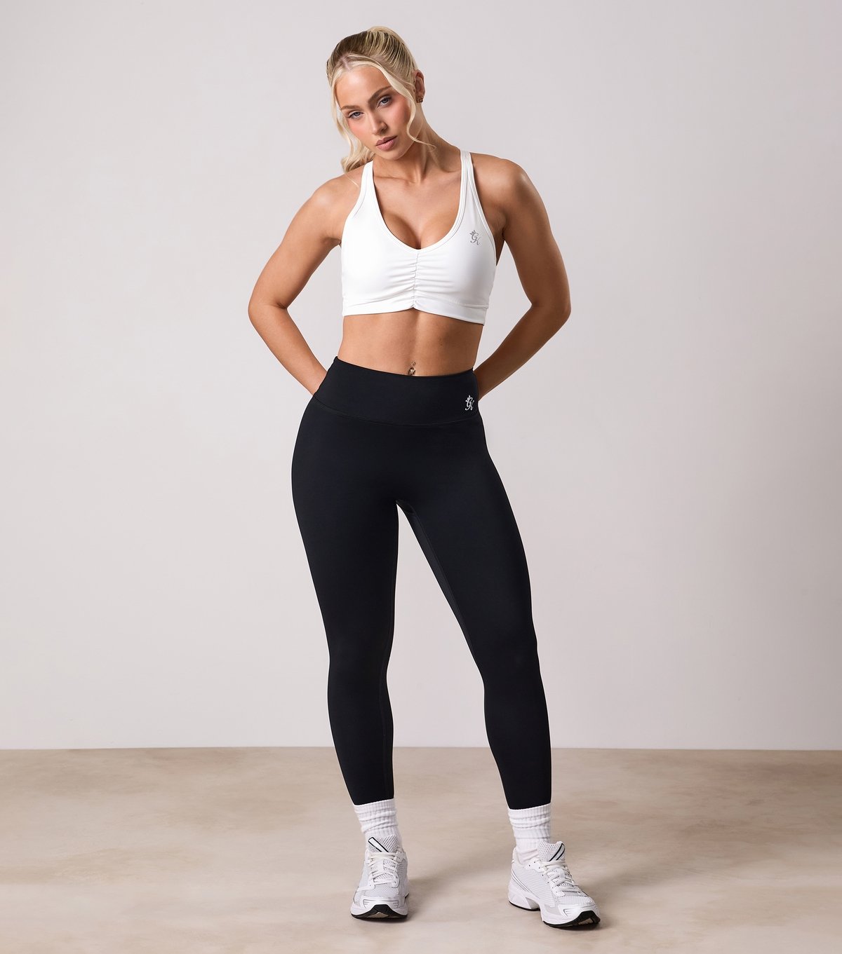 Gym King Women's Black 365 Scrunched Back Leggings Gym King New Look - 2