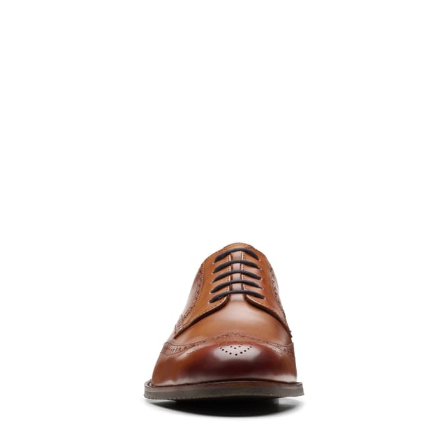Clarks Clarks Men's Craft Arlo Limit Brogue Tan Leather Brogues, Oxford Shoes, Lace Up in Brown - 3