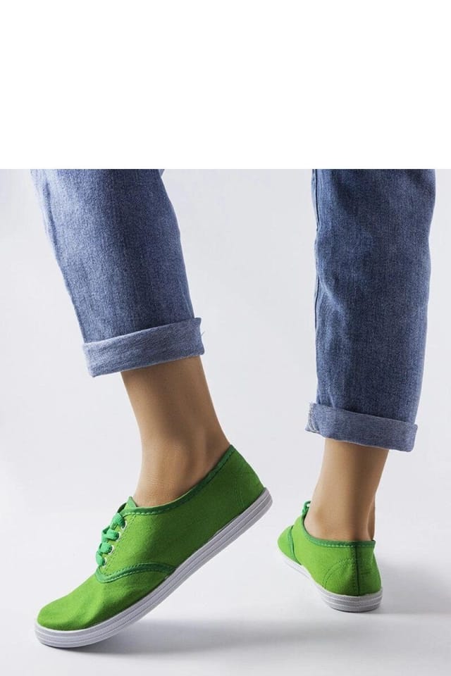 Love Lace Love Lace Women's Sneakers for Sporty Comfort Lace Up Summer Everyday Pair in Green - 2