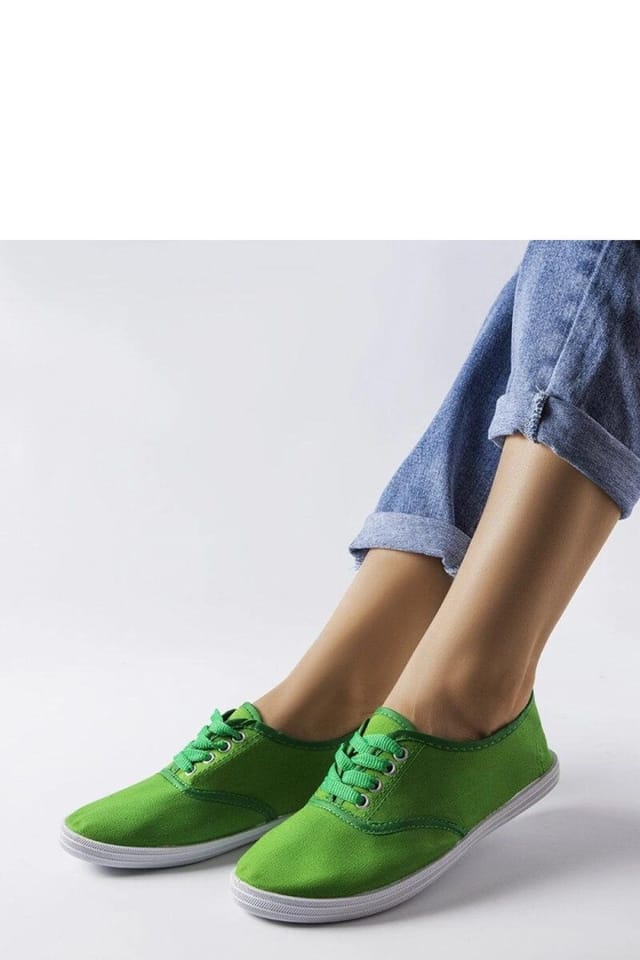 Love Lace Love Lace Women's Sneakers for Sporty Comfort Lace Up Summer Everyday Pair in Green - 3
