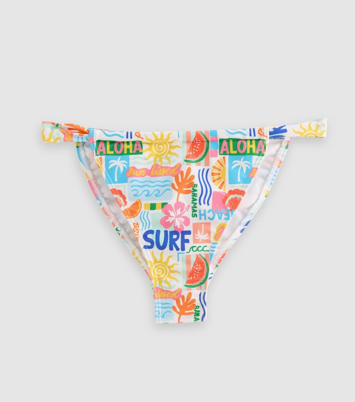 New Look New Look Multicolour Aloha Print Tanga Bikini Bottoms