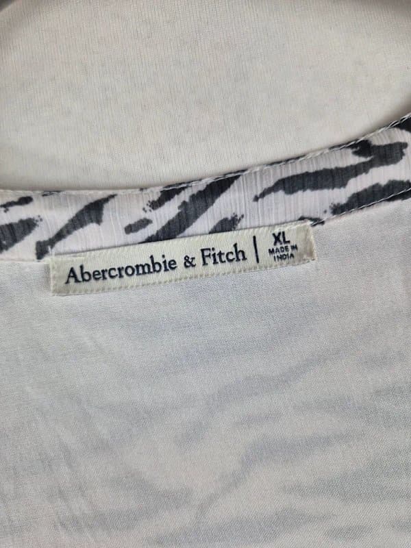 Abercrombie & Fitch abercrombie and fitch zebra print button belted lined dress size xl