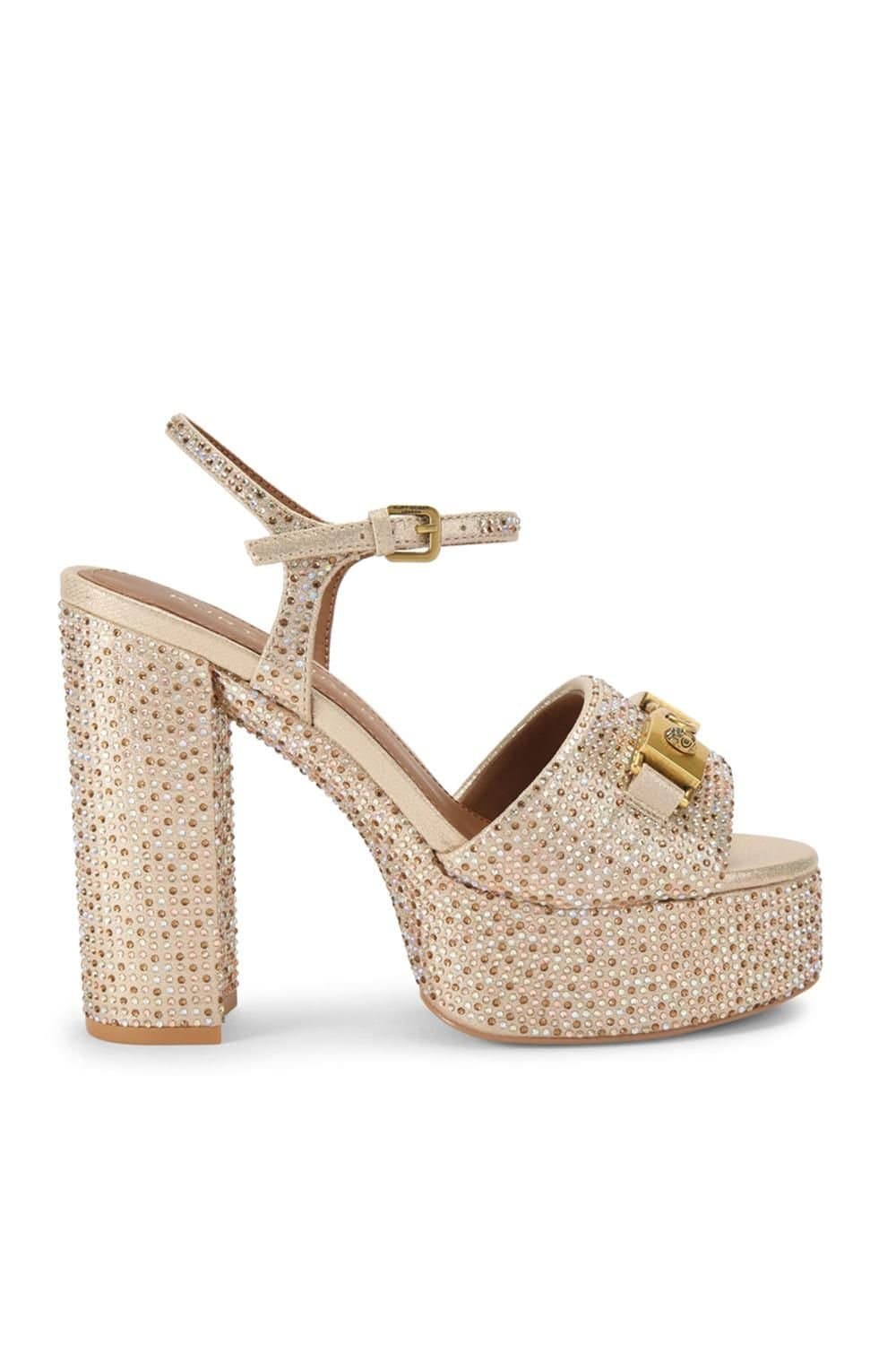 Kurt Geiger London Kurt Geiger London Women's 'Kingsley Platform' Fabric Heels in Gold