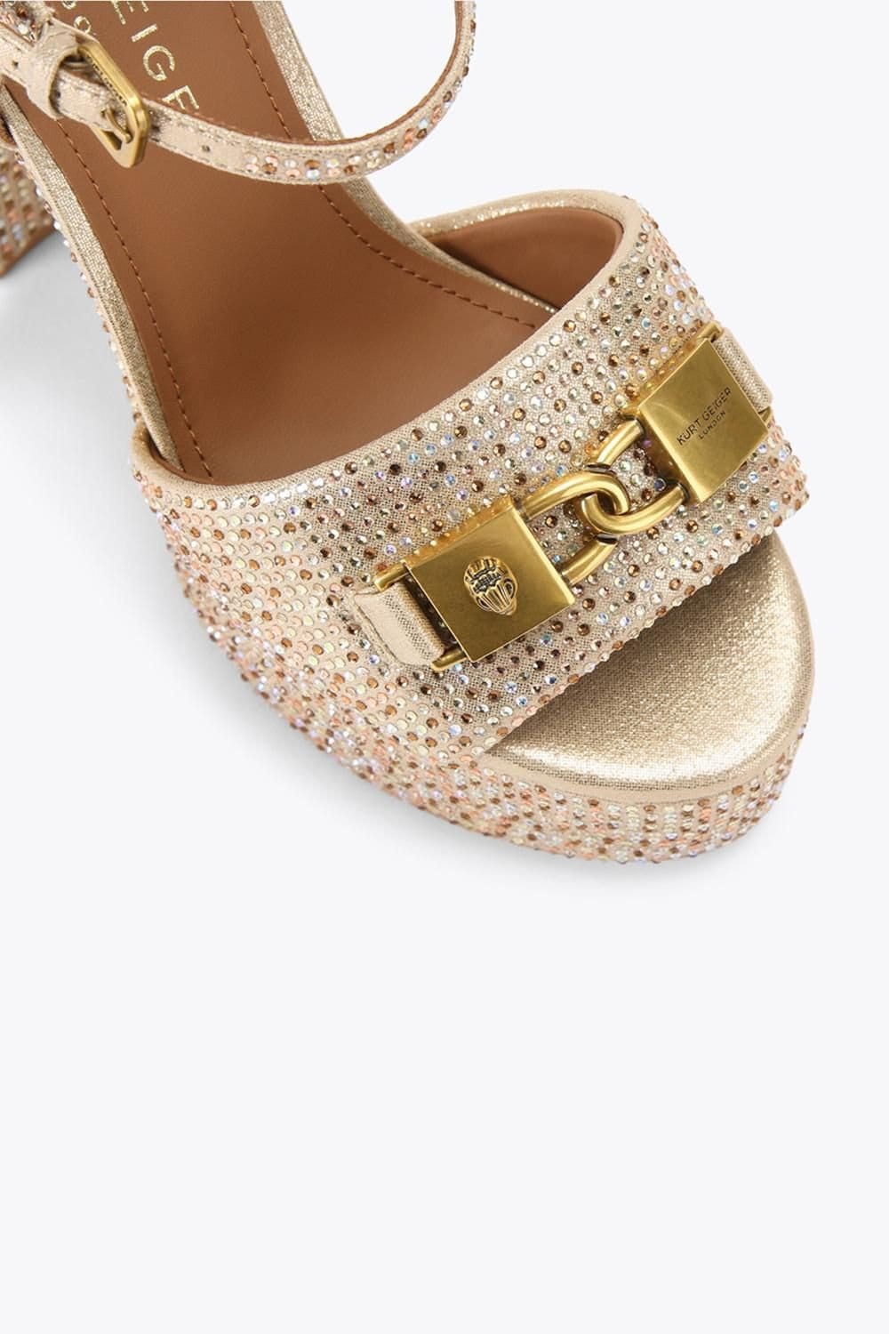 Kurt Geiger London Kurt Geiger London Women's 'Kingsley Platform' Fabric Heels in Gold - 4