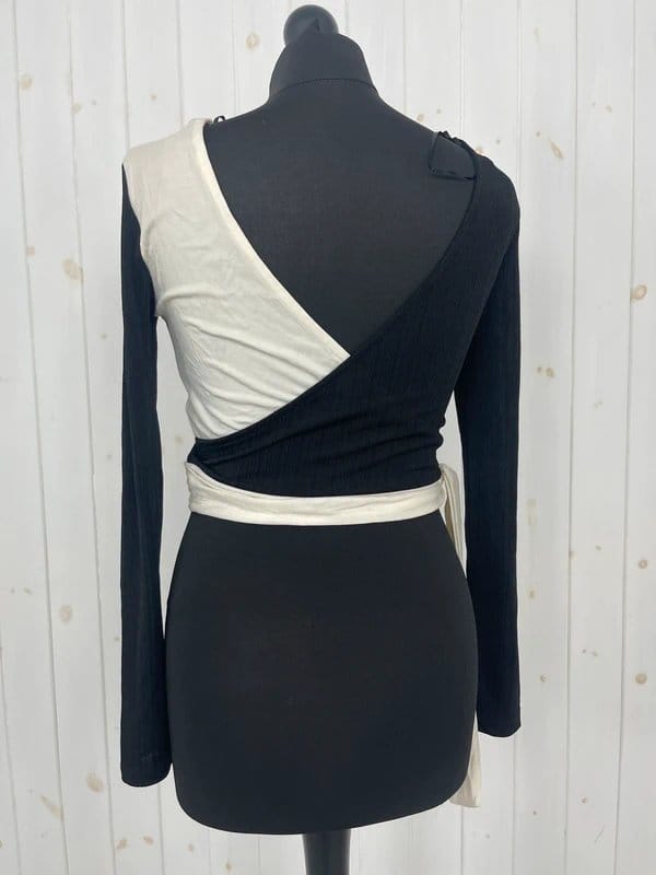 River Island River island black & cream long sleeve top - 1