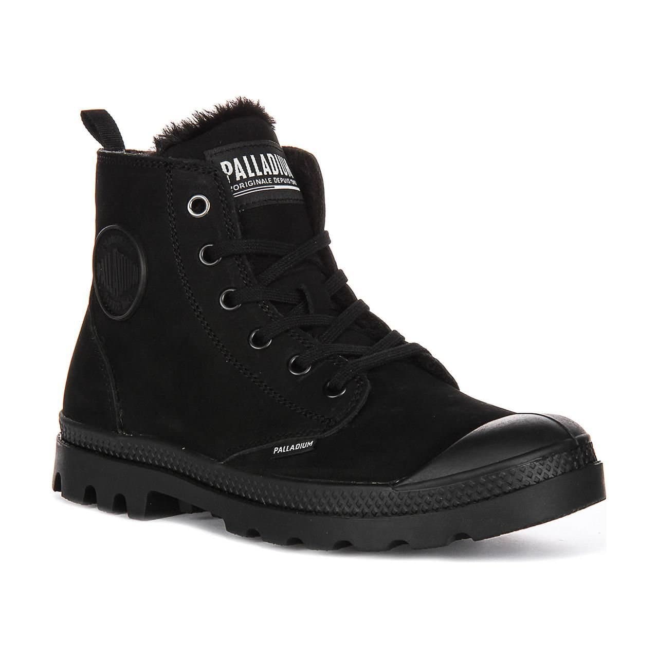 Palladium Palladium Women's 'Pampa Hi Zip Wl' Nubuck Leather Ankle Boots in Black