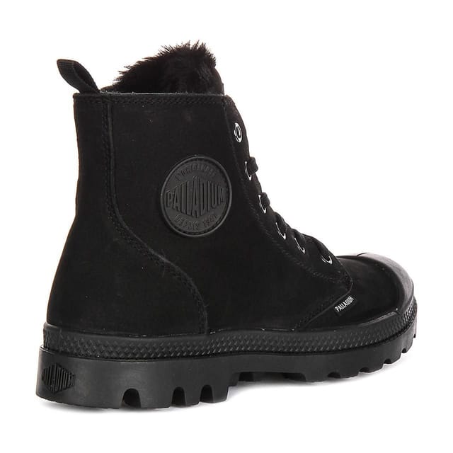 Palladium Palladium Women's 'Pampa Hi Zip Wl' Nubuck Leather Ankle Boots in Black - 3