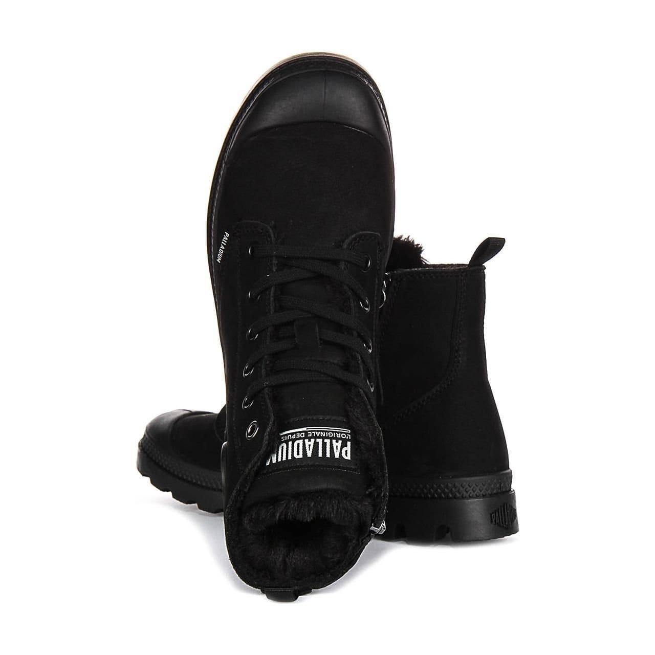 Palladium Palladium Women's 'Pampa Hi Zip Wl' Nubuck Leather Ankle Boots in Black - 4