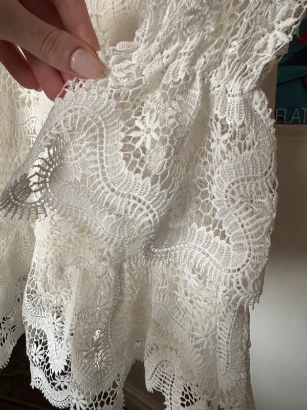 Never Fully Dressed Never Full Dress White Lace Mini Dress