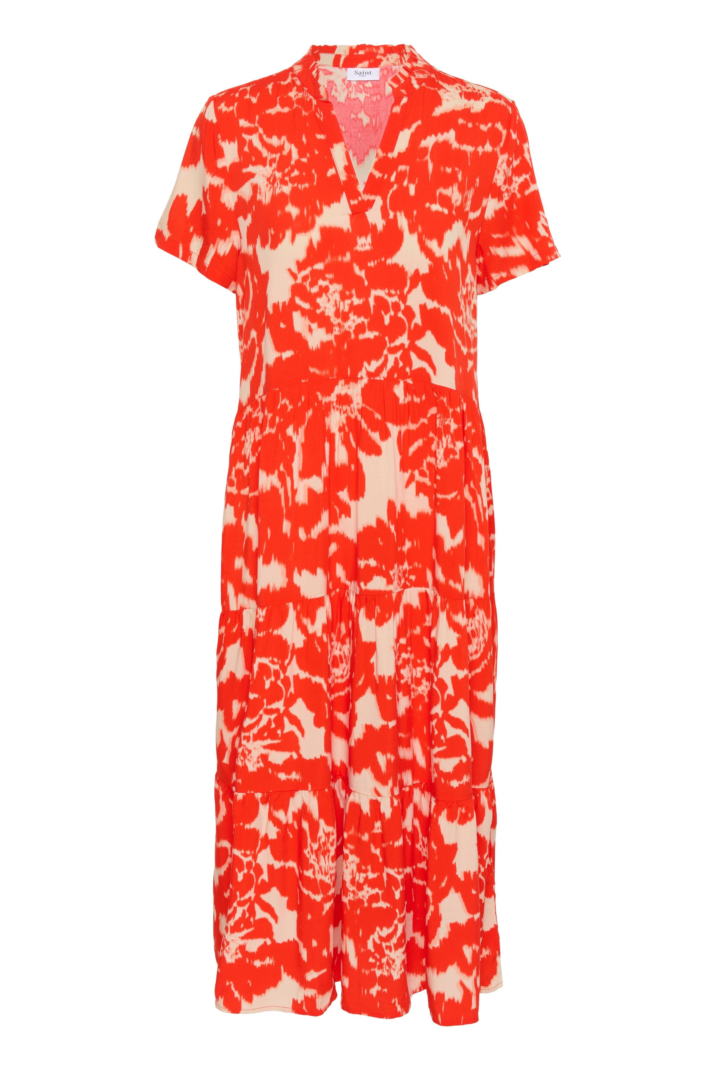 Saint Tropez Saint Tropez Women's EdaSz Short Sleeve Maxi Dress in Scarlet - 2