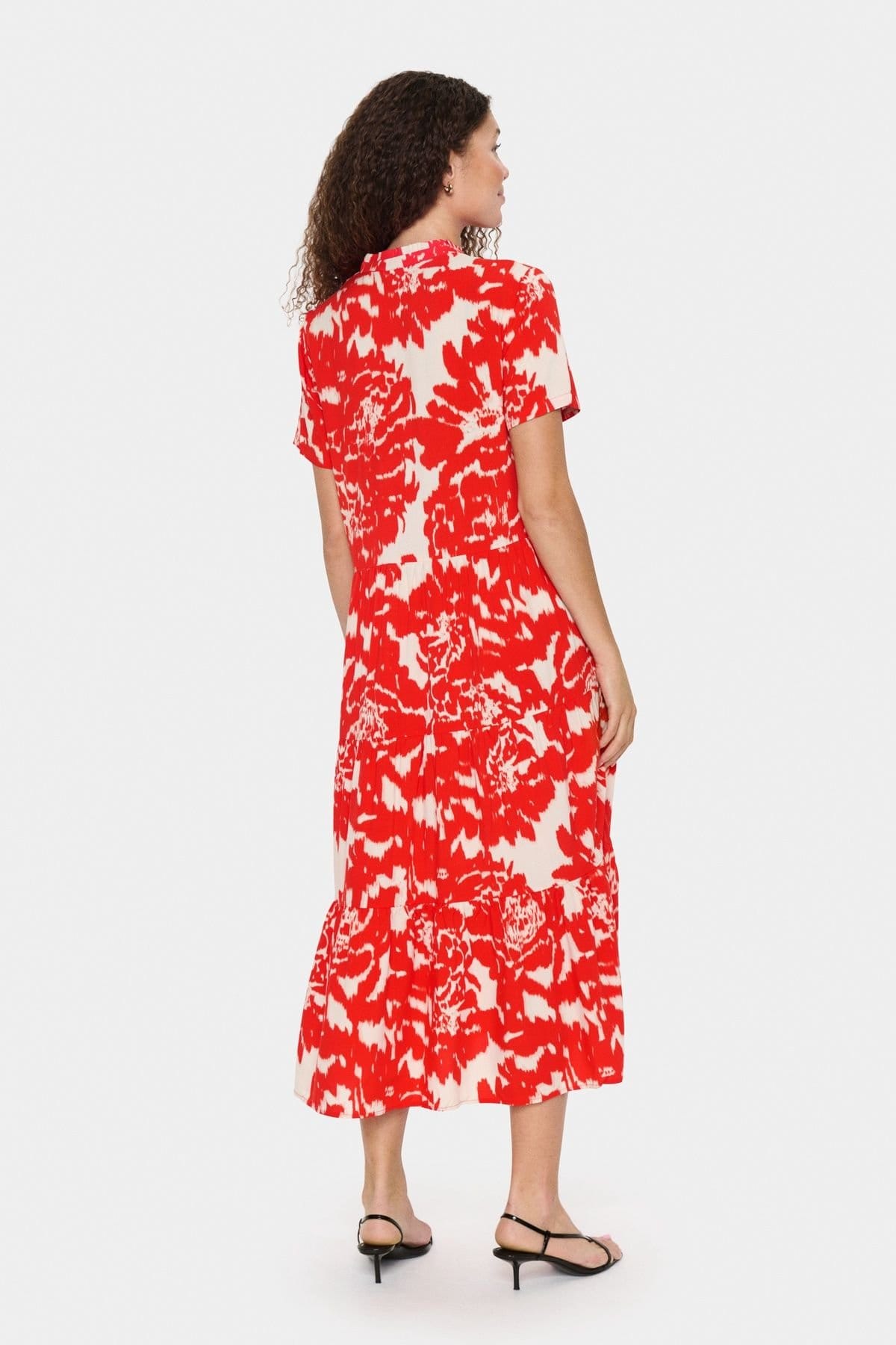 Saint Tropez Saint Tropez Women's EdaSz Short Sleeve Maxi Dress in Scarlet - 4