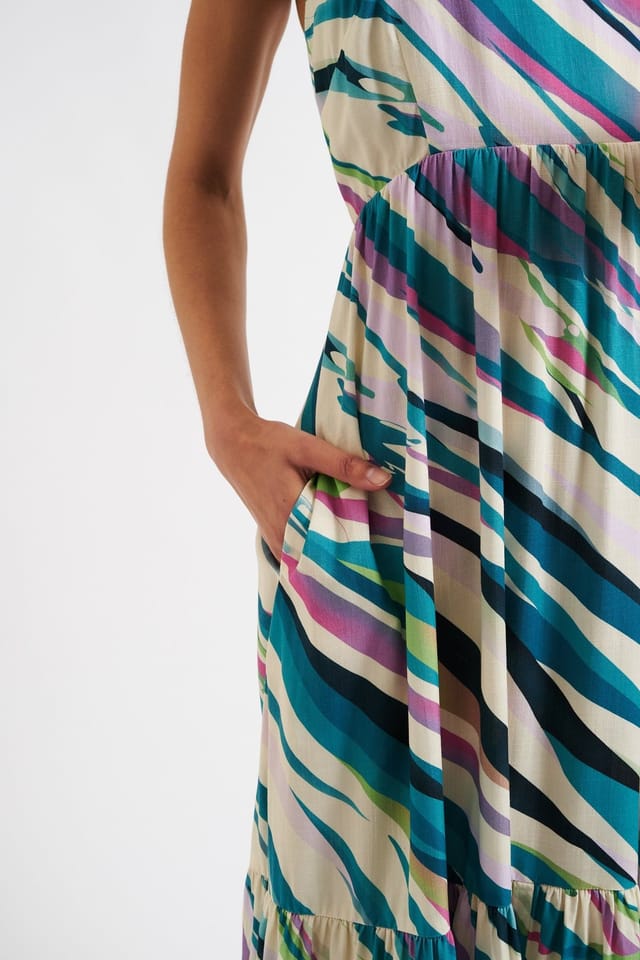 Louche Louche Women's Jema Diagonal Wave Print Midi Sundress - 3