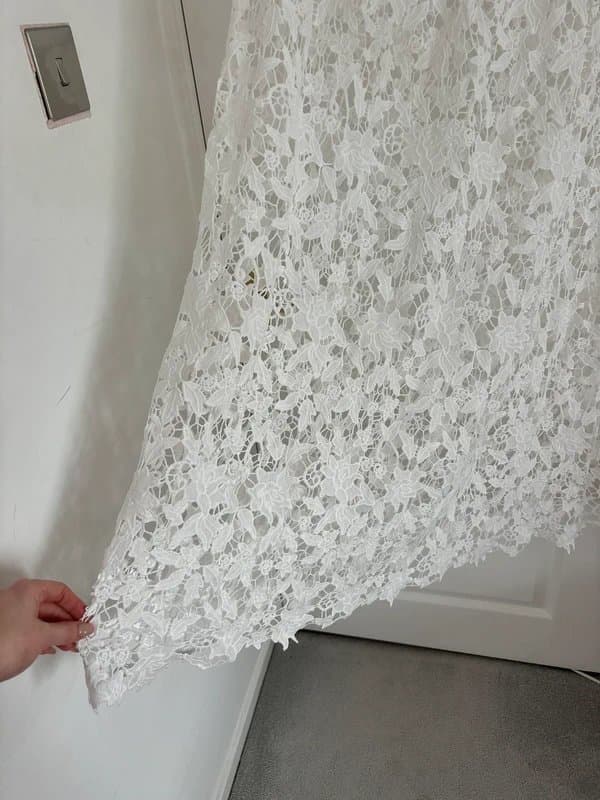 Never Fully Dressed Never Fully Dressed White Lace Elasticated Waist Maxi Skirt Size XXL Brand New w Tags