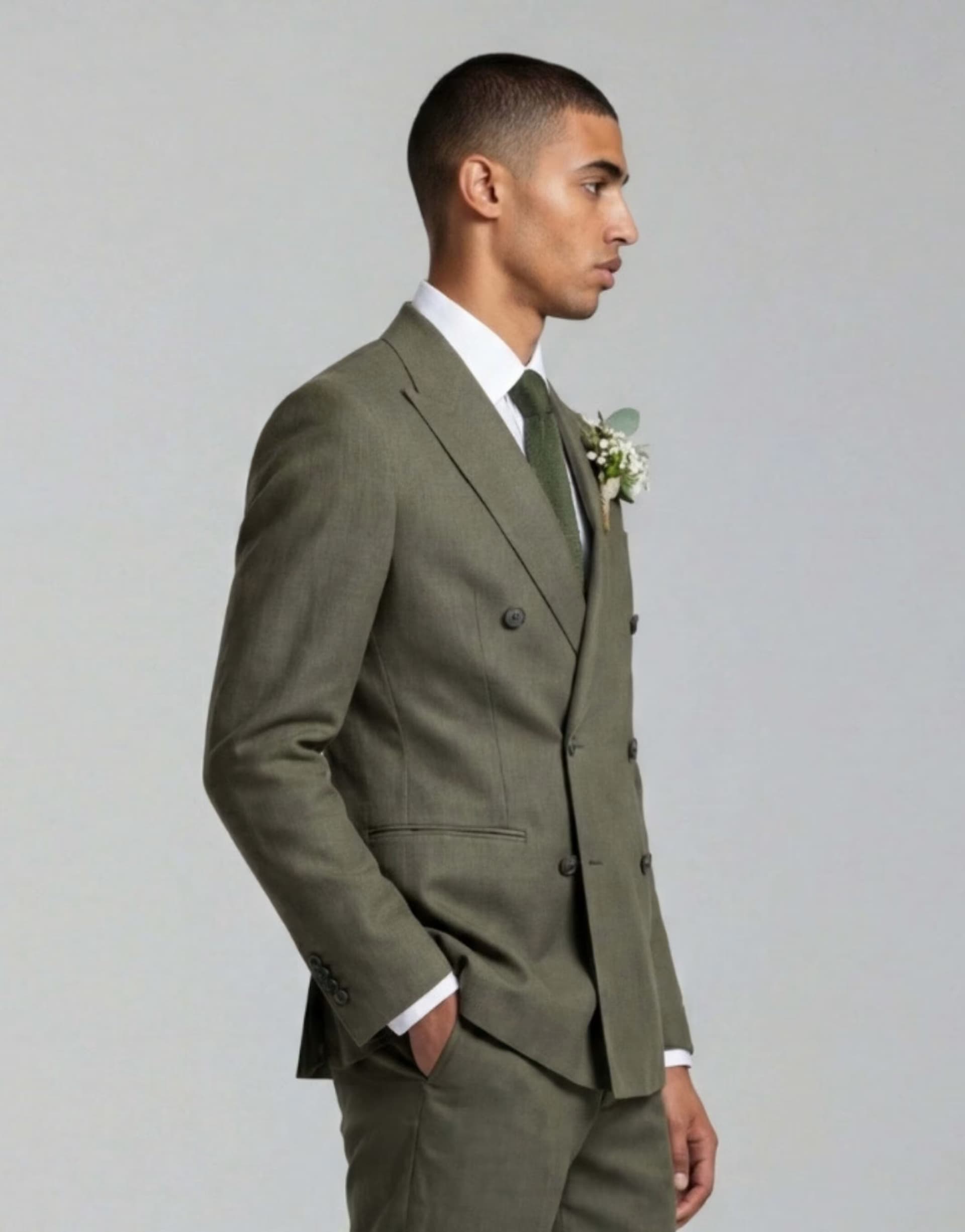 ASOS Harry Brown Giacomo slim fit single breasted suit in dark green
