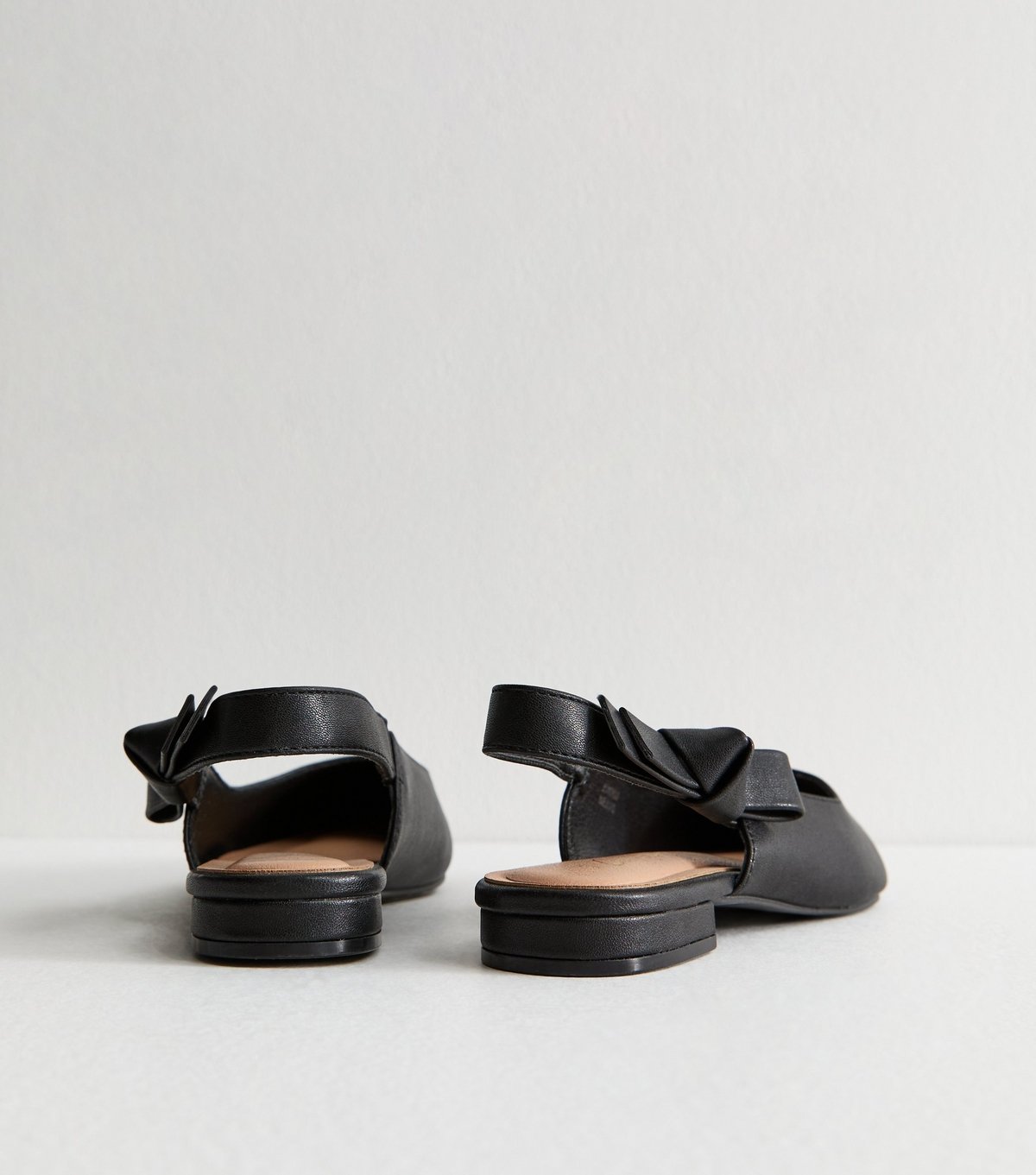 New Look Women's Black Bow Strap Slingback Pumps New Look - 4