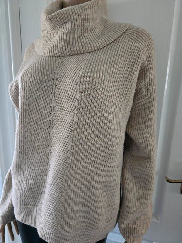 Sosandar Sosandar beige cowl neck jumper size 8