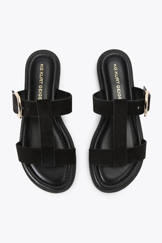 KG Kurt Geiger KG Kurt Geiger Women's 'Presto Sandal' Suede Sandals in Black - 2