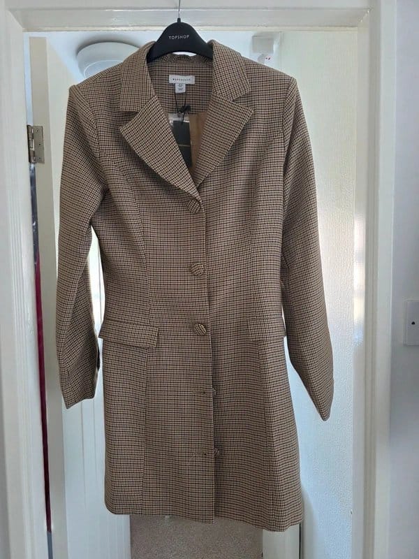 ASOS Brown Check Blazer Jacket