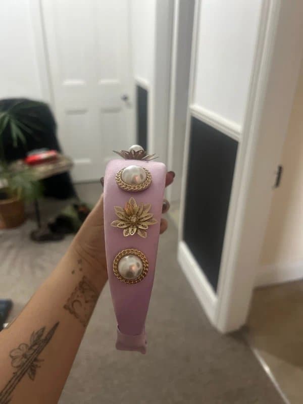 ASOS Lilac gold embellished detailed headband