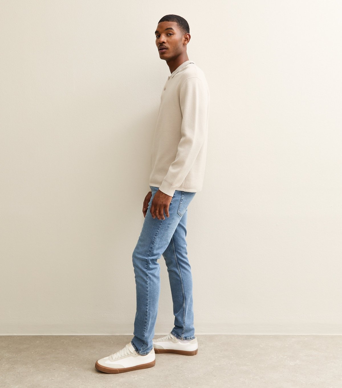 New Look Men's Mid Blue Slim Fit Stretch Jeans New Look - 3