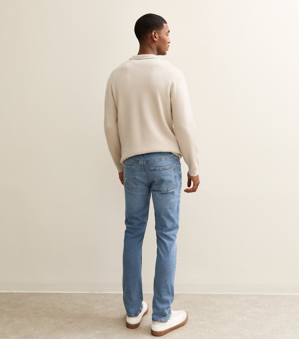 New Look Men's Mid Blue Slim Fit Stretch Jeans New Look - 4