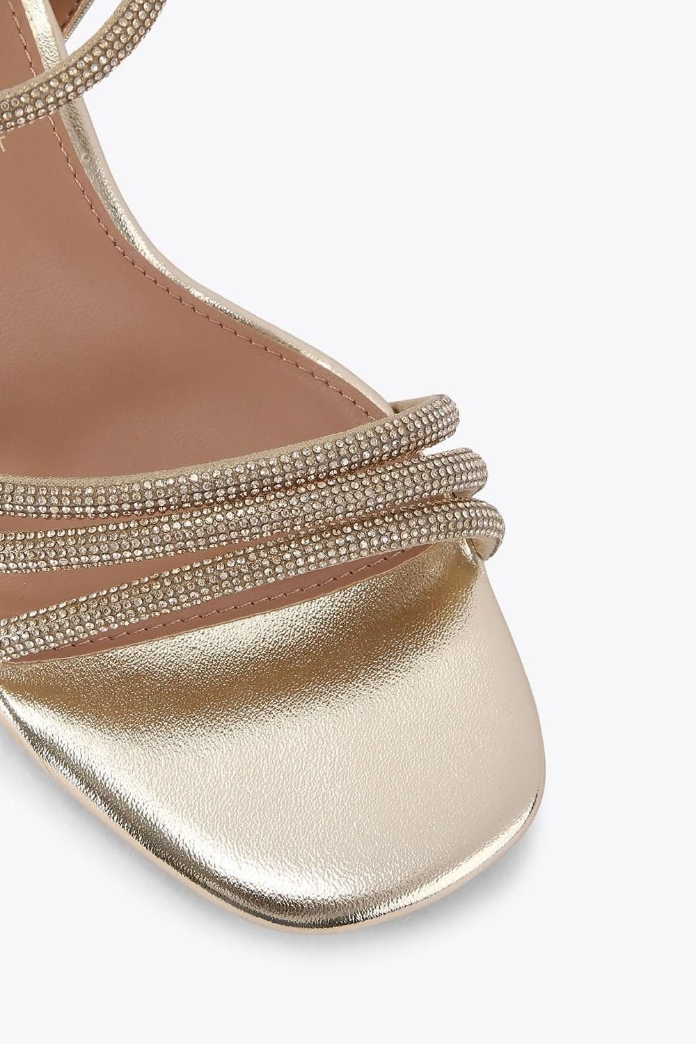 Carvela Carvela Women's 'Motto Block Wf' Fabric Sandals in Gold - 4