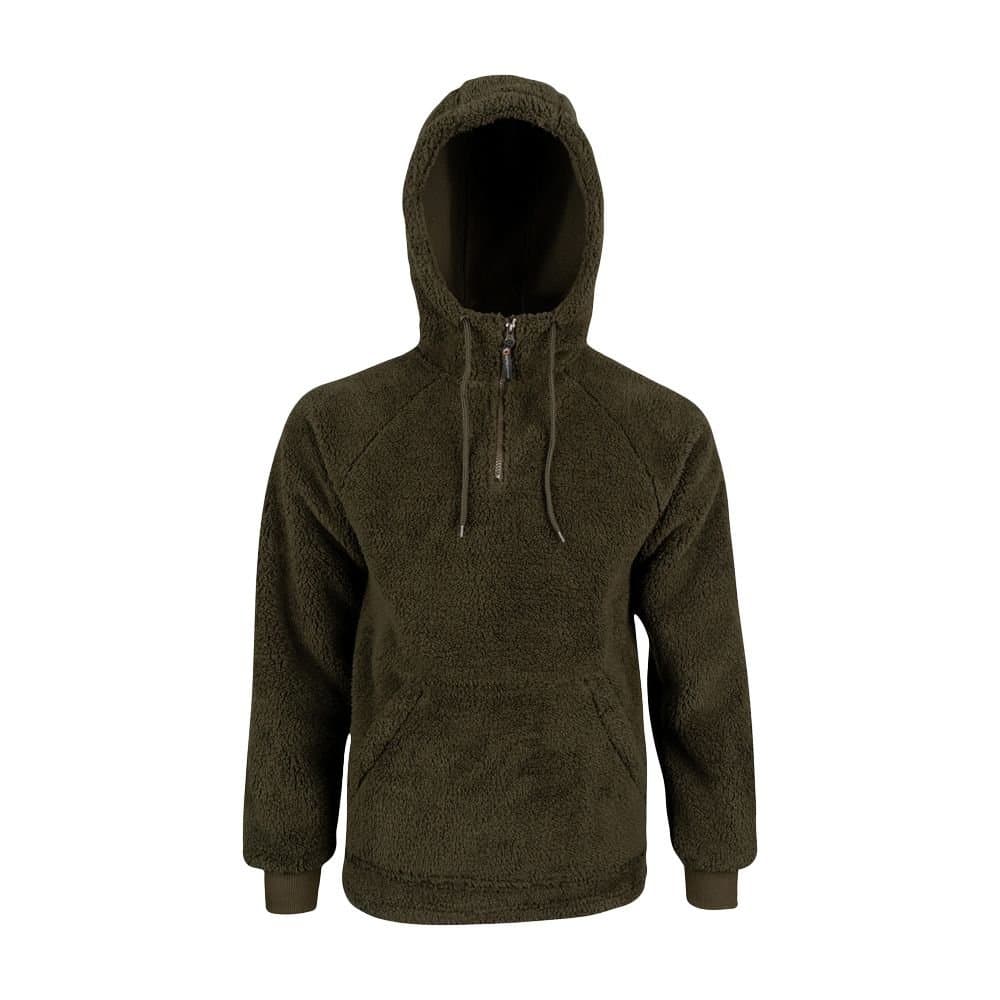 Speero Speero Men's Sherpa Fleece Hoodie in Dark Olive