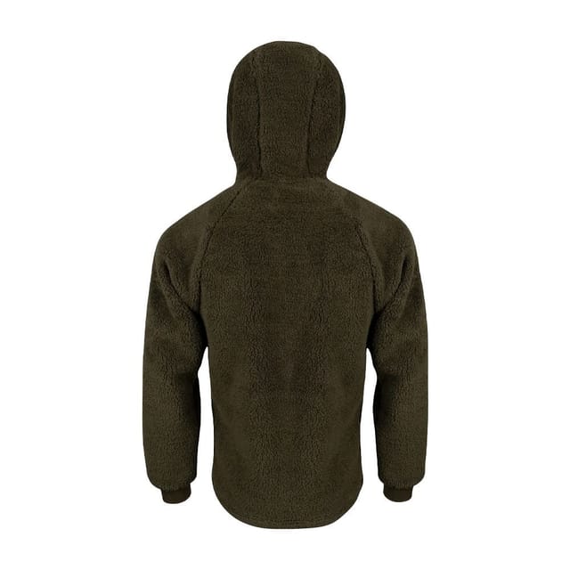 Speero Speero Men's Sherpa Fleece Hoodie in Dark Olive - 2