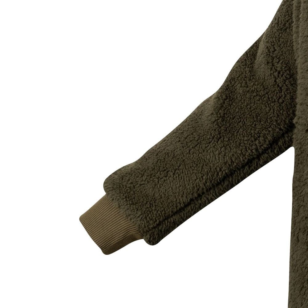 Speero Speero Men's Sherpa Fleece Hoodie in Dark Olive - 4