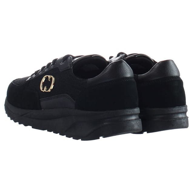 Criminal Damage Criminal Damage Men's Chase Lace-Up Black Synthetic Trainers - 3