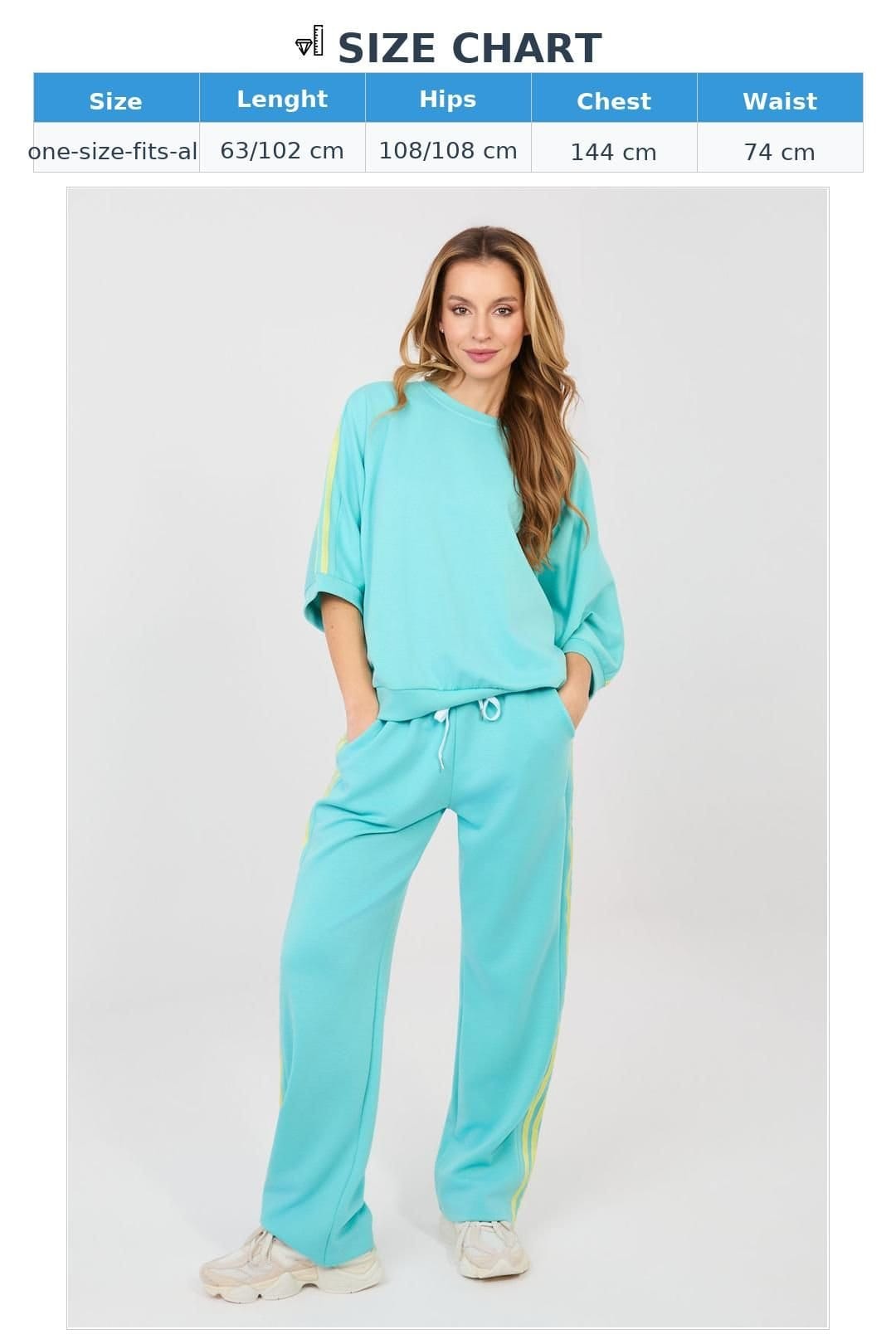 Love Lace Love Lace Women's Butter Soft Striped Hoodie & Pants Set in Aqua - 4
