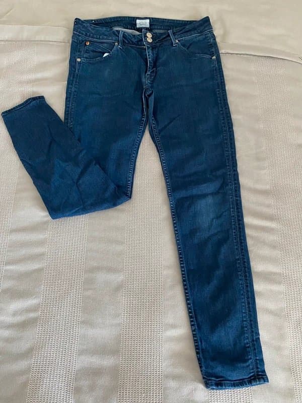 Hudson Vintage Y2K Hudson dark blue wash jeans with Union Jack on back pocket