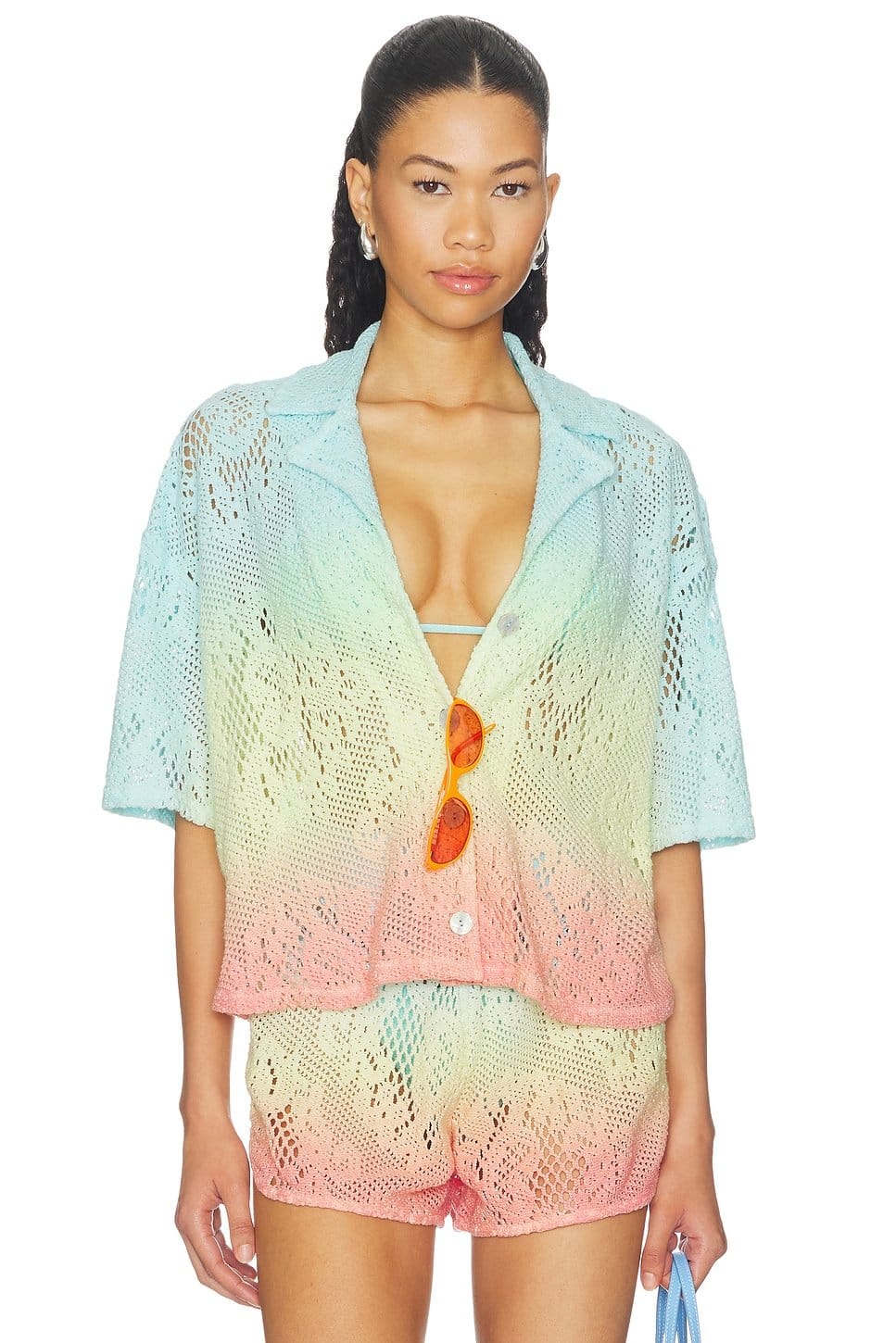 Revolve Ocean Drift Octavia Top in Pastel Blue