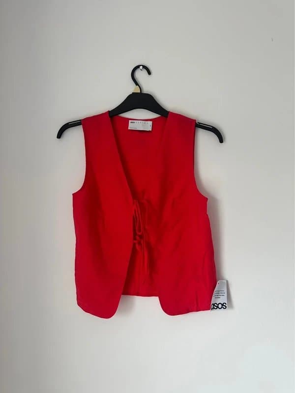 ASOS ASOS Red Waistcoat Top