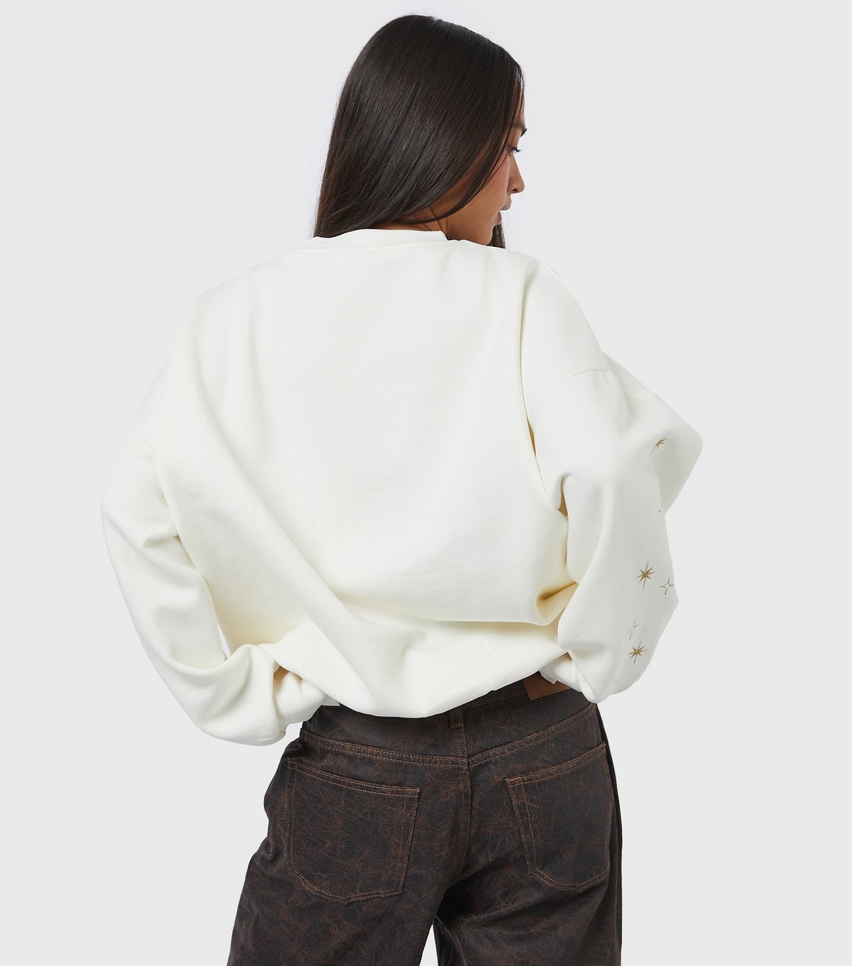 Skinnydip Women's White Disney Gold Living in a Fantasy Sweatshirt Skinnydip New Look - 4