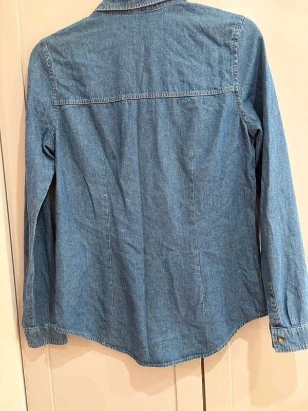 Bershka Birksha denim shirt size S blue (W20/9)