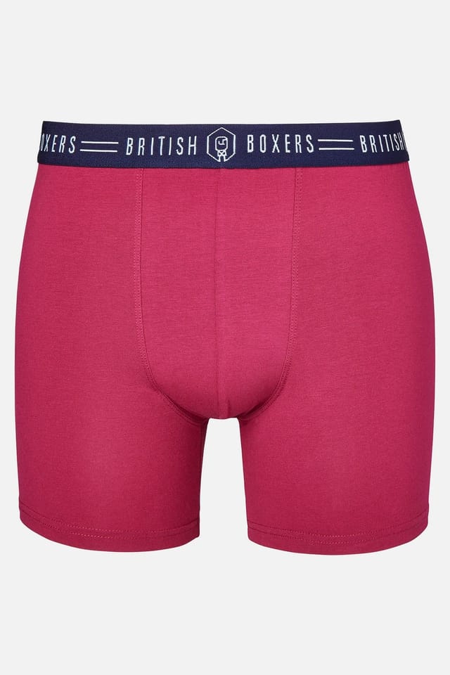 British Boxers British Boxers Men's Pack of Five "Bramble Blues" Stretch Trunks - 2