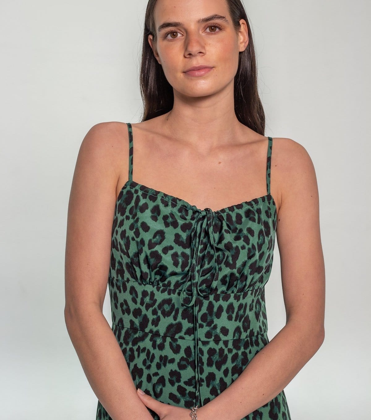 Sunshine Soul Women's Green Animal Print Strappy Midi Sundress Sunshine Soul New Look - 4