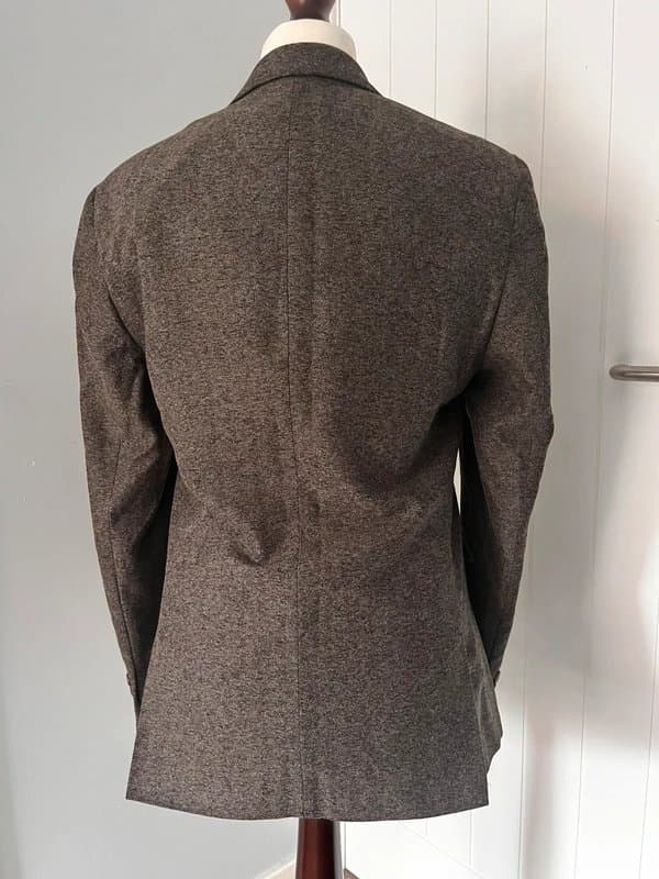 ASOS Brown Herringbone Blazer Jacket • Tailored Fit Size 36 (EU 46)
