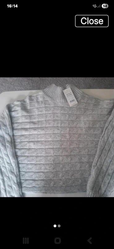 New Look Ladies Grey Textured Knit Jumper