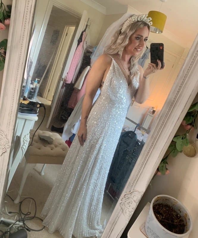 ASOS ASOS bridal sequin dress size 10