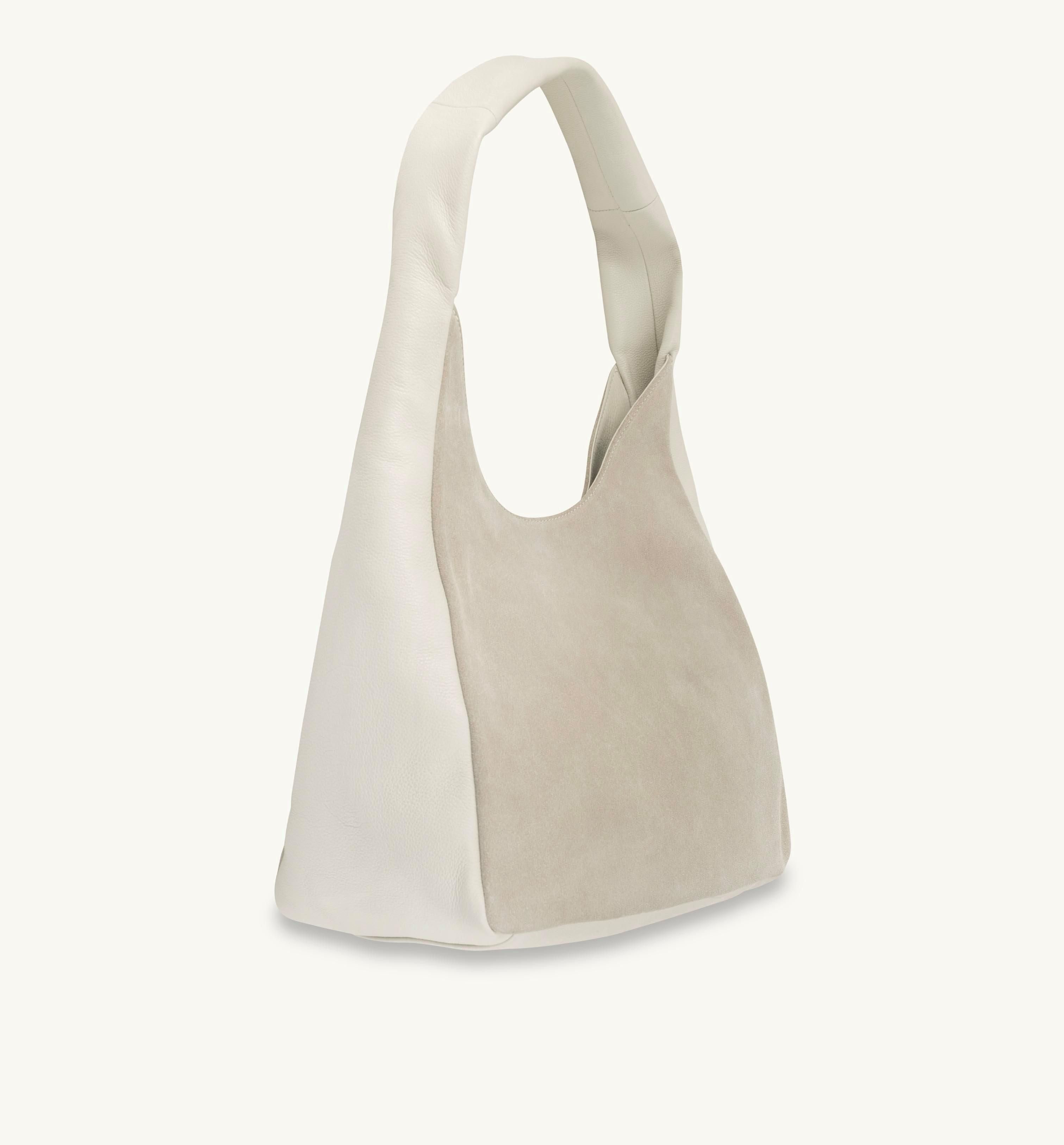 Apatchy London Apatchy London Women's The Henry Leather & Suede Hobo in Stone - 3