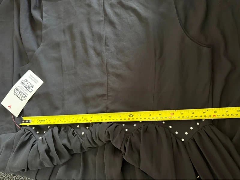 Never Fully Dressed Never Fully Dressed Embellished Black Maxi dress Size UK20