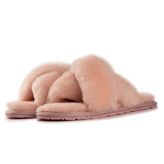 Aus Wooli Australia Aus Wooli Australia Women's Sheepskin Wool Brighton Slippers in Pale Pink - 3